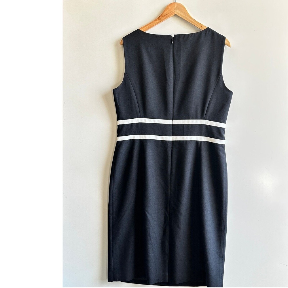 Black Label by Evan Picone  Sheath Dress Black Career  Classic Cocktail  XL NWOT - Picture 7 of 12